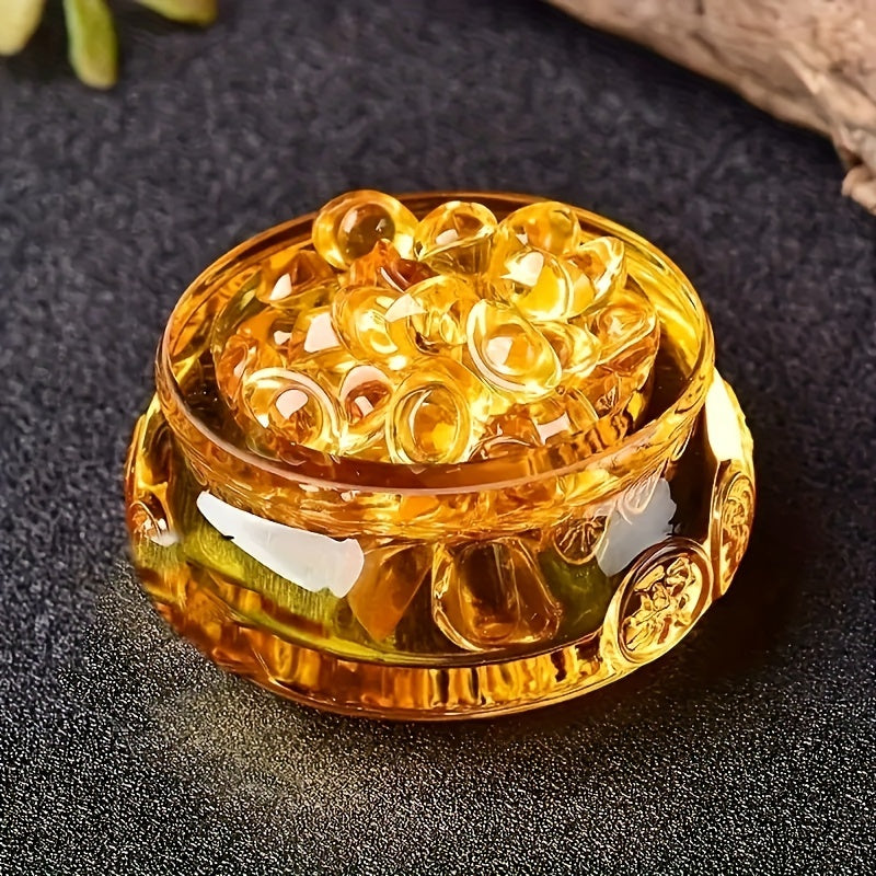 Glass Treasure Pot – Feng Shui Decor for Prosperity