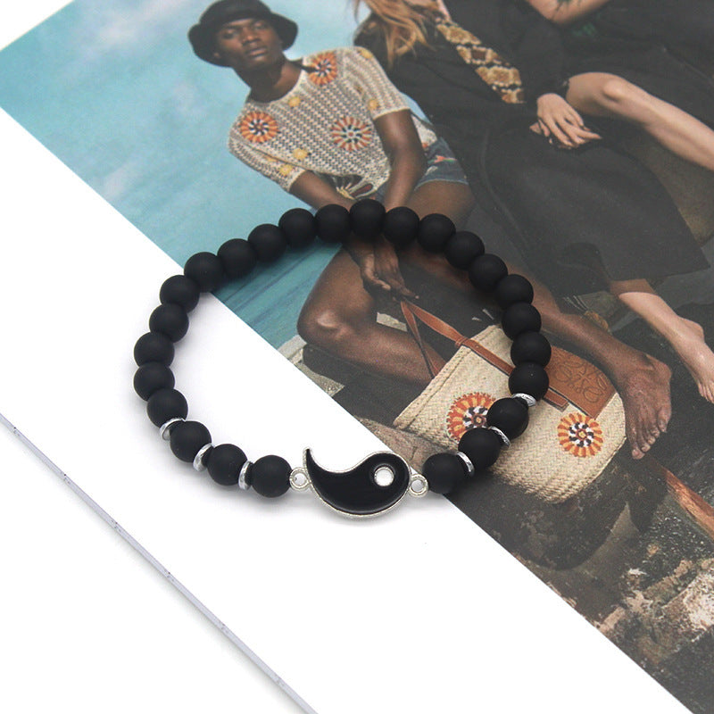 Yin Yang Bagua Bracelets – Natural Stone Set for Friends & Balance