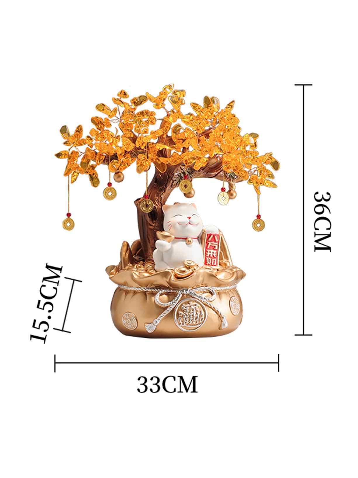 Fortune Cat Pachira Macrocarpa Cornucopia Decoration