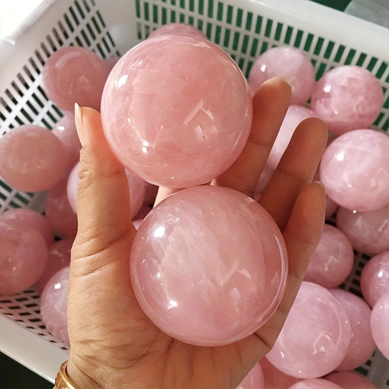 Rose Quartz Sphere – Healing Crystal Ball for Elegant Home Display