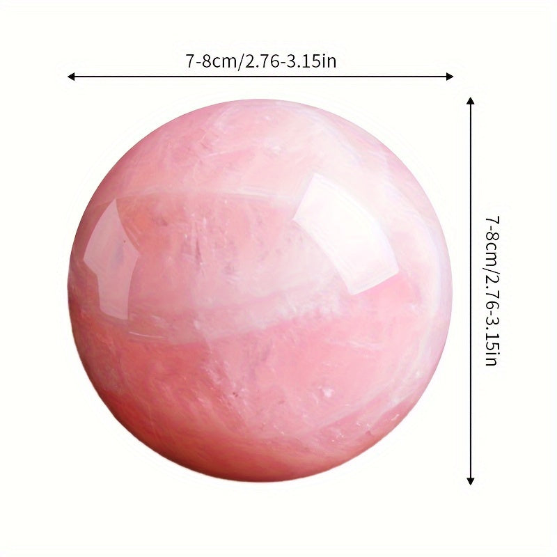 Rose Quartz Sphere – Healing Crystal Ball for Elegant Home Display