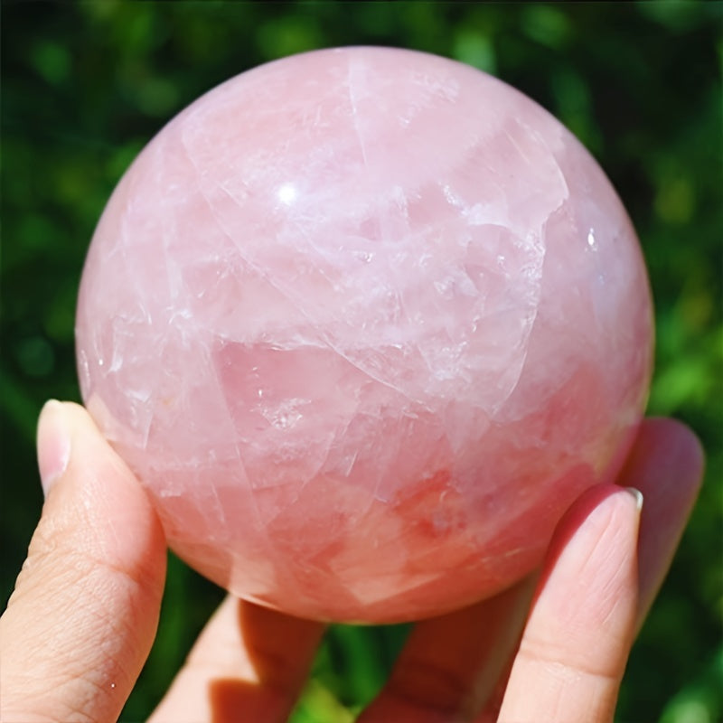 Rose Quartz Sphere – Healing Crystal Ball for Elegant Home Display