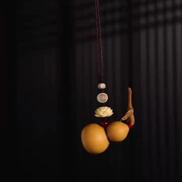 Natural Gourd Pendant – Good Luck Feng Shui Mascot & Gift