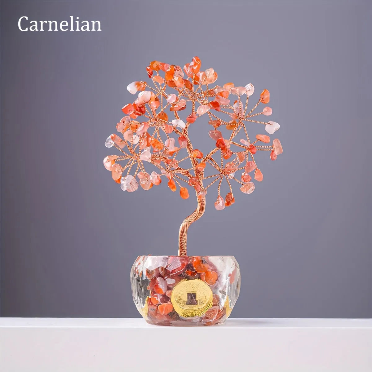 [Handcrafted Crystal Fortune Tree] Handcrafted Runyangshi 1p