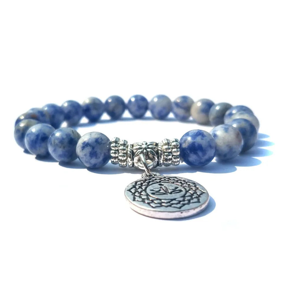 Blue Healing Bracelet – Soothing Natural Stone for Daily Focus