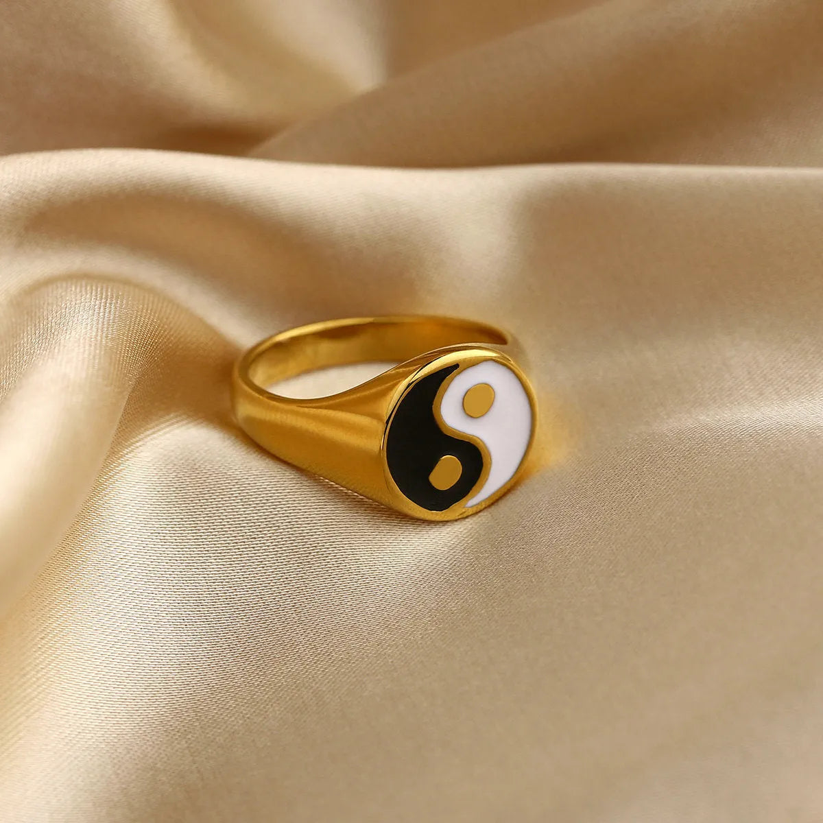 Tai Chi Yin And Yang Waterproof Jewelry 18K Gold