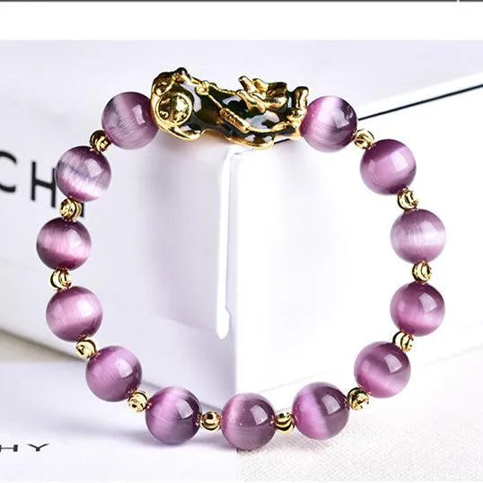 Black Obsidian Pixiu Bracelet – Attract Wealth & Shield Negativity