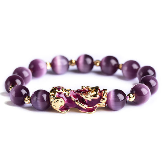 Black Obsidian Pixiu Bracelet – Attract Wealth & Shield Negativity