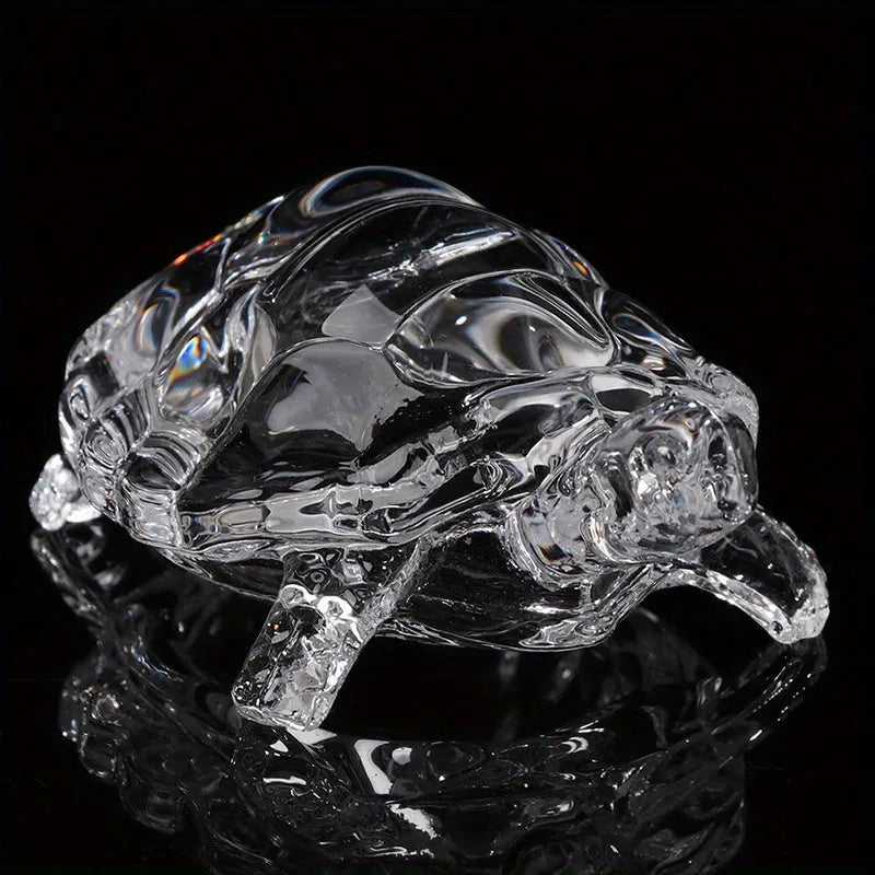 1pc Crystal Turtle Figurine Miniature Tortoise Statue, Chine