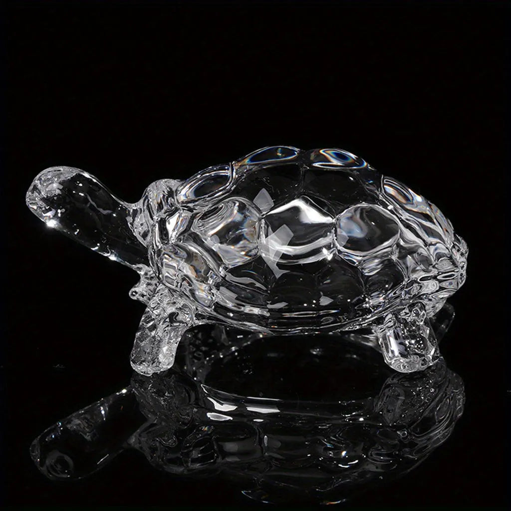 1pc Crystal Turtle Figurine Miniature Tortoise Statue, Chine