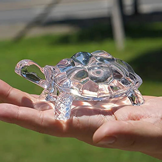 1pc Crystal Turtle Figurine Miniature Tortoise Statue, Chine
