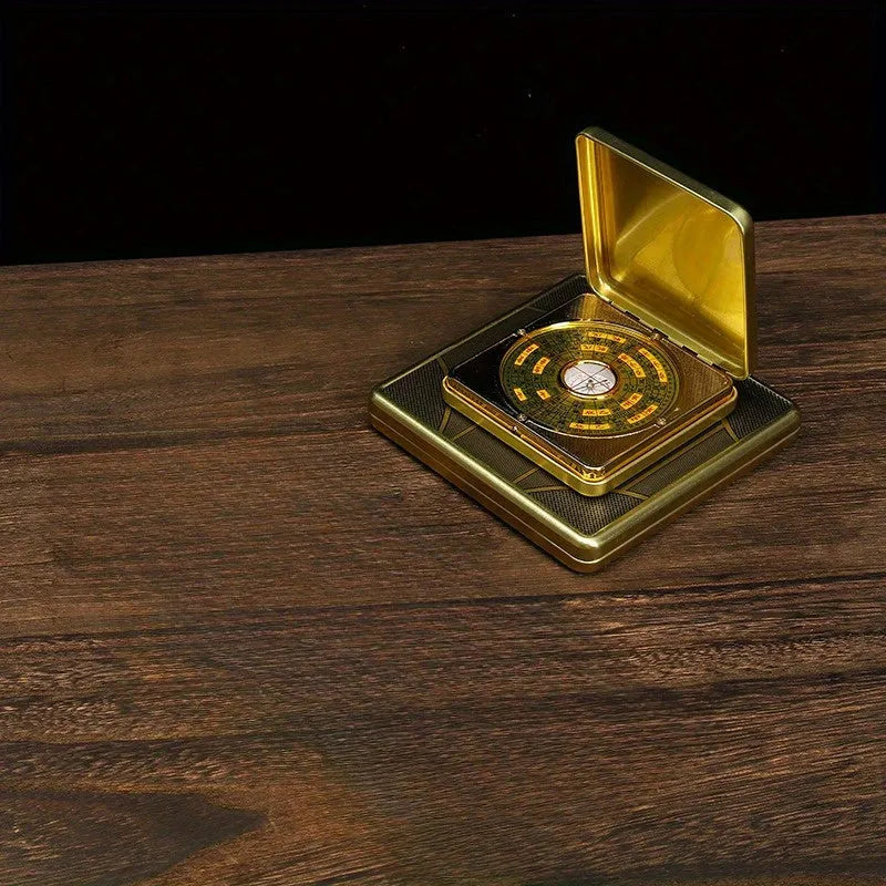 Feng Shui Compass: Brass Bagua Divination Tool for Time, Pla