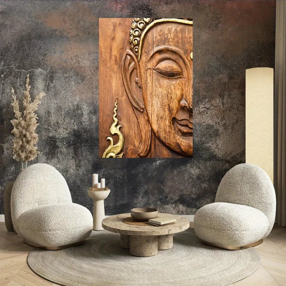 Buddha Woodcarving – Serene Wall Art for Mindful Decor