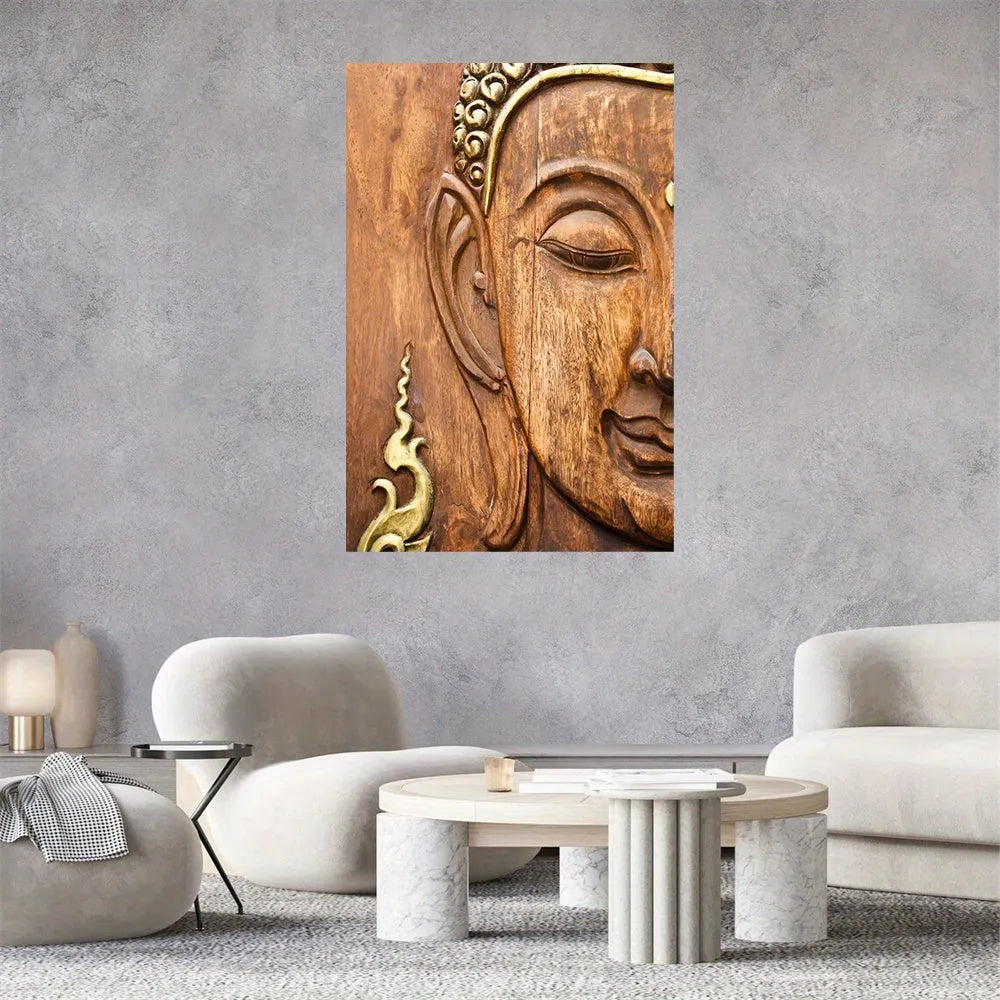 Buddha Woodcarving – Serene Wall Art for Mindful Decor