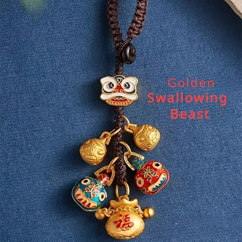 Golden Pixiu Keychain – Carry Luck & Wealth Daily