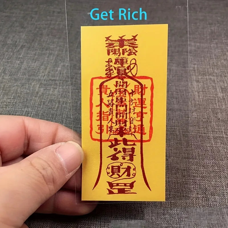 5-Pack Feng Shui Paper Amulets for Luck and Love, Chinese Tr