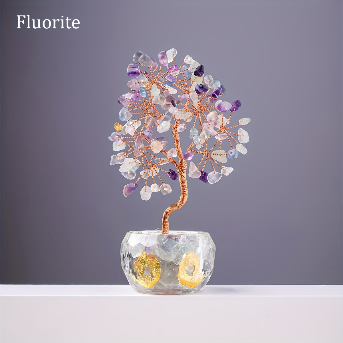 [Handcrafted Crystal Fortune Tree] Handcrafted Runyangshi 1p