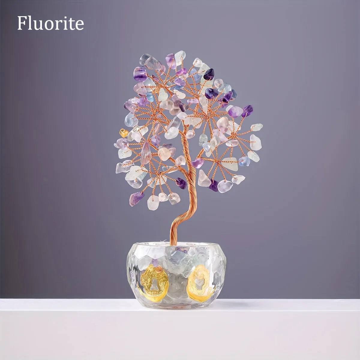 [Handcrafted Crystal Fortune Tree] Handcrafted Runyangshi 1p