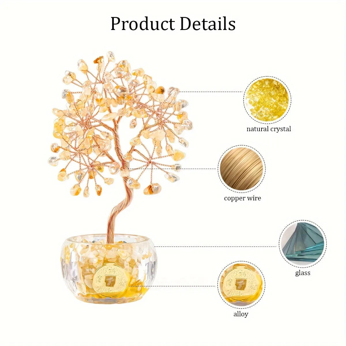 [Handcrafted Crystal Fortune Tree] Handcrafted Runyangshi 1p