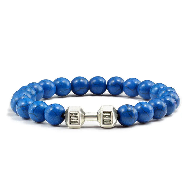 Clarity Stone Bracelet – Tranquil Blue Beads for Mindful Living