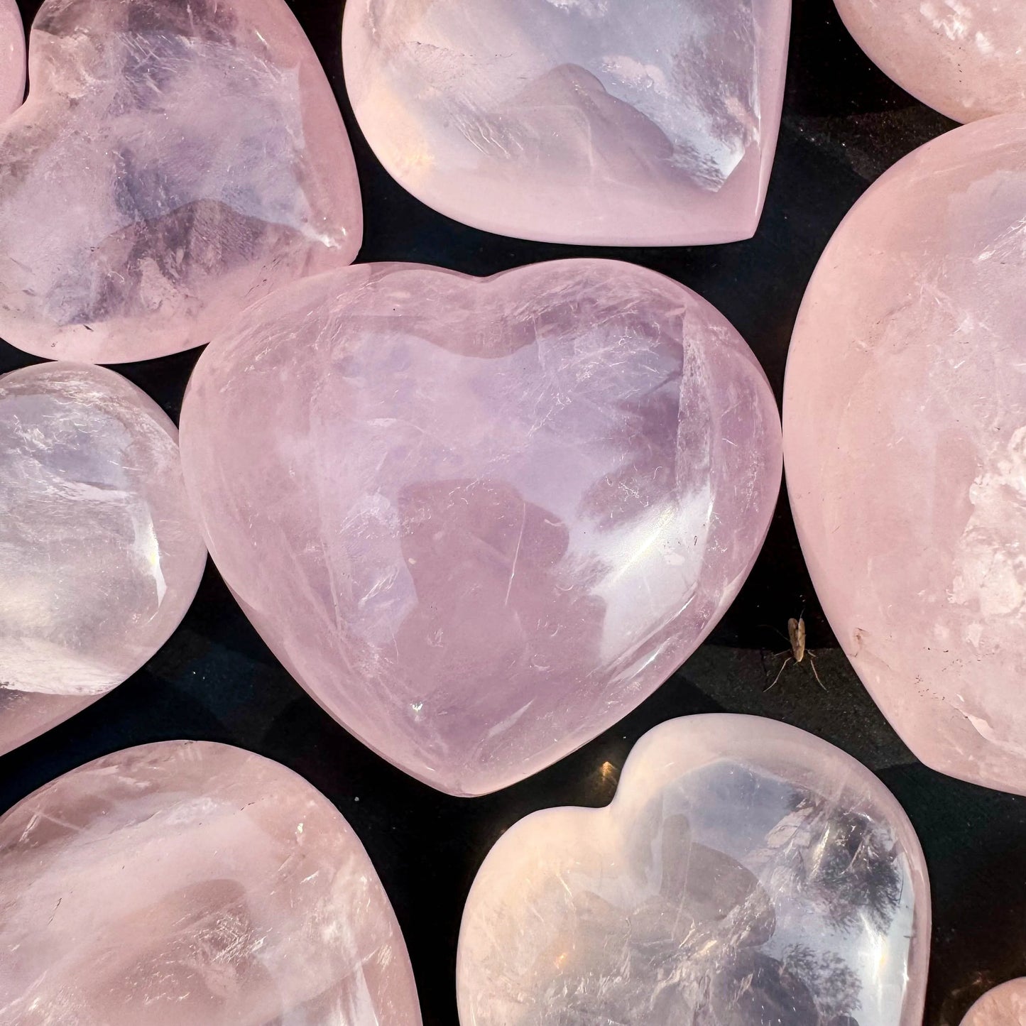 [1 Rose Quartz Crystal] 1 Rose Quartz Heart-Shaped Crystal O
