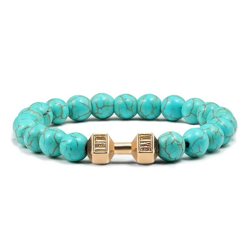 Clarity Stone Bracelet – Tranquil Blue Beads for Mindful Living