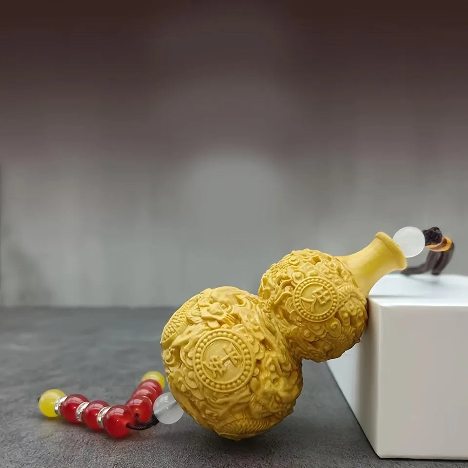 Feng Shui Wood Gourd – Wealth & Safety Charm for Home or Office