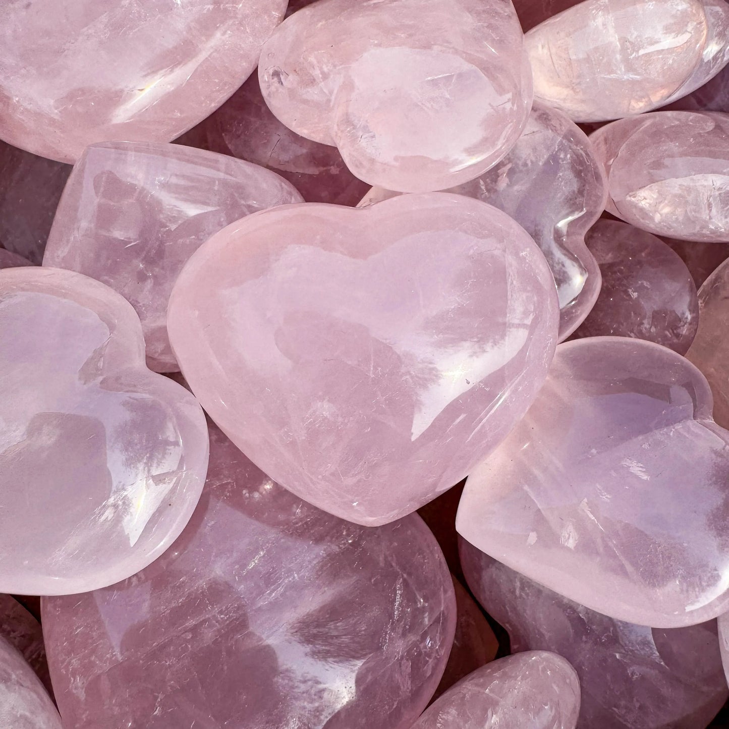 [1 Rose Quartz Crystal] 1 Rose Quartz Heart-Shaped Crystal O