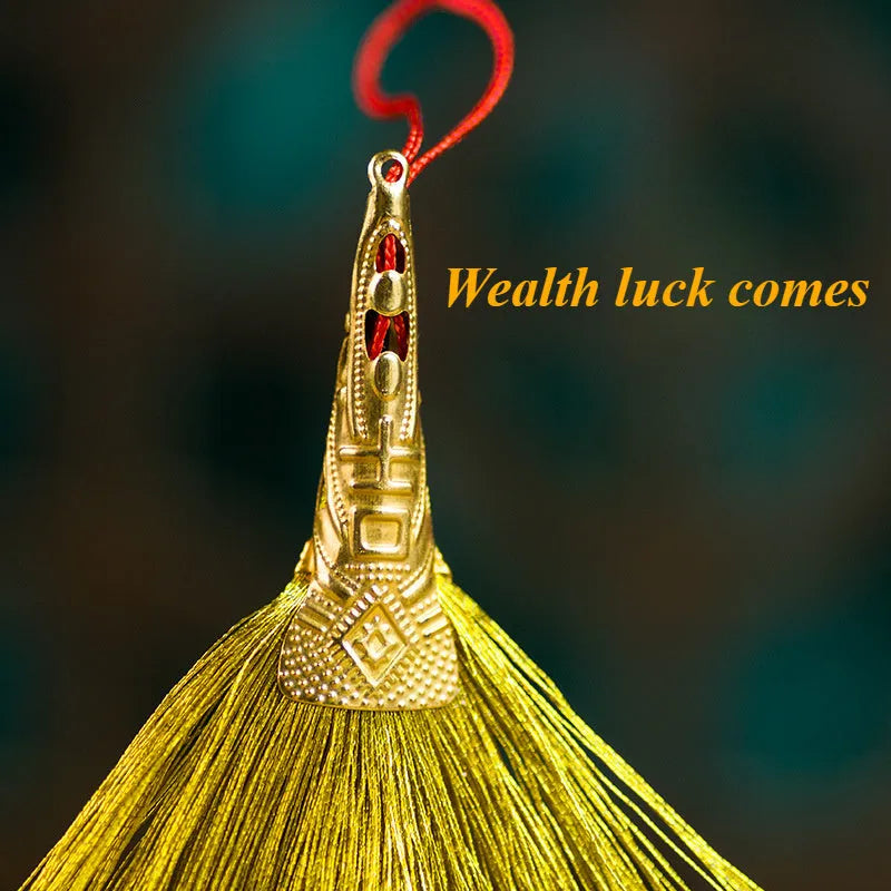 Handcrafted Mini Broom Pendant for Good Luck & Feng Shui - G