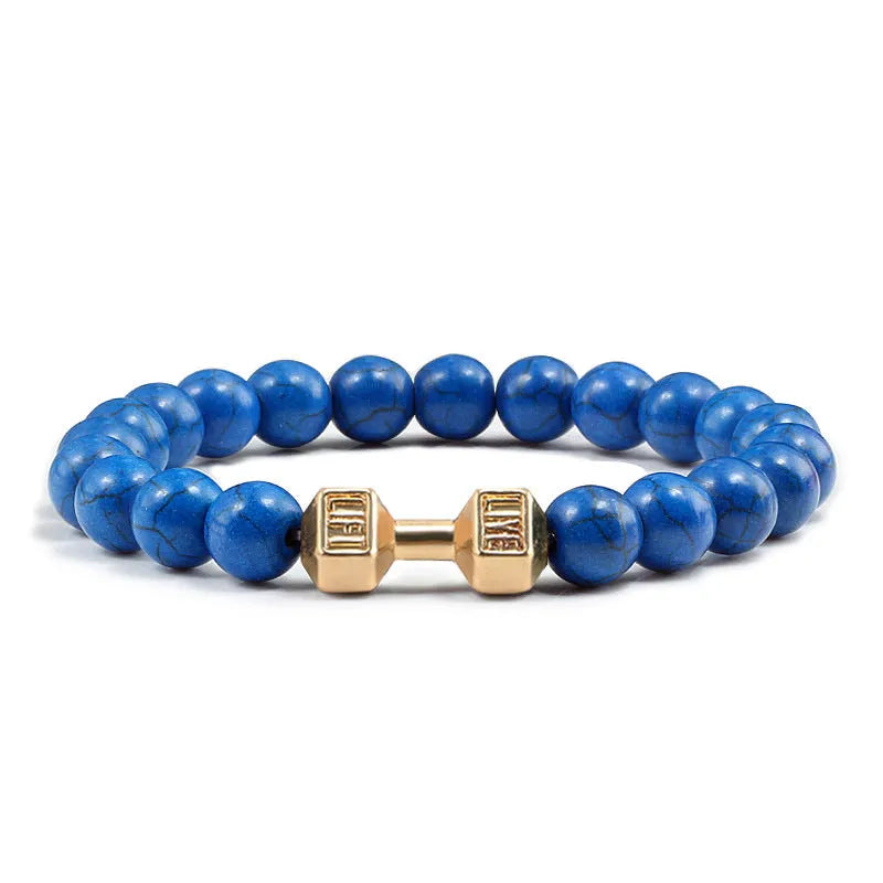 Clarity Stone Bracelet – Tranquil Blue Beads for Mindful Living