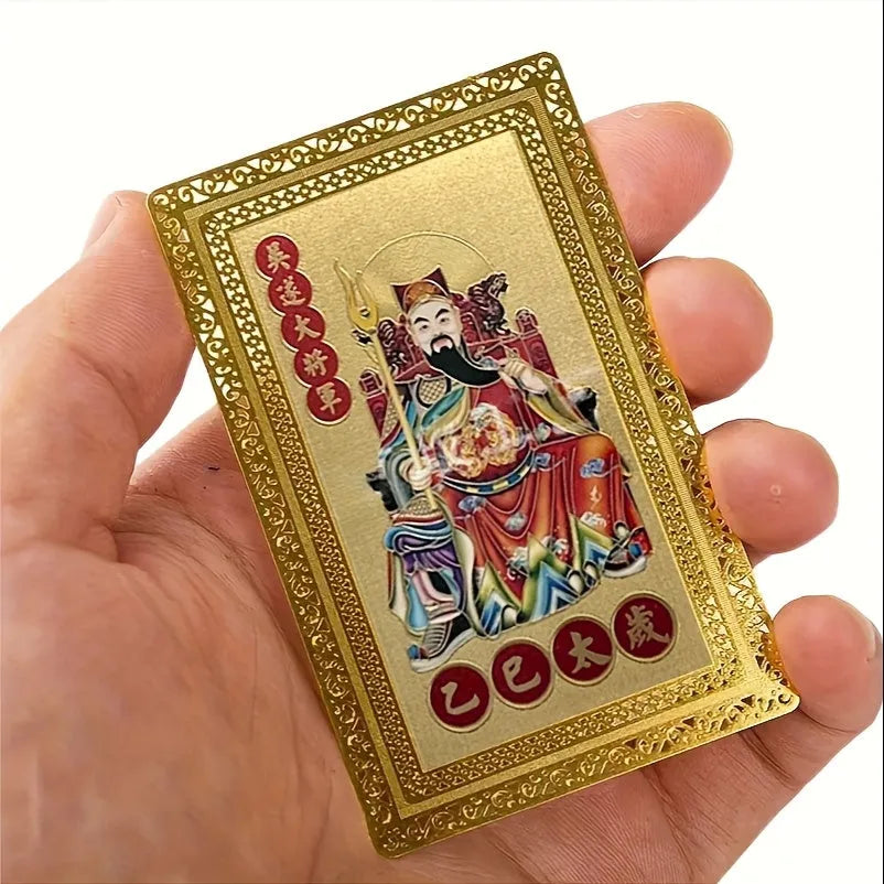 2025 Tai Sui Copper Card Feng Shui Blessing Card, Good Luck