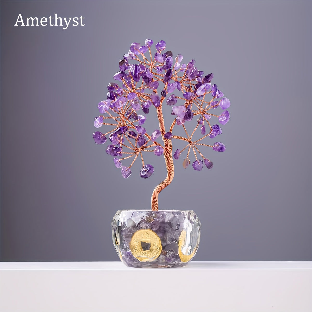 [Handcrafted Crystal Fortune Tree] Handcrafted Runyangshi 1p