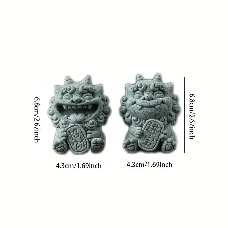 Sandstone Pixiu Figurine – Feng Shui Wealth Guardian for Desk Decor