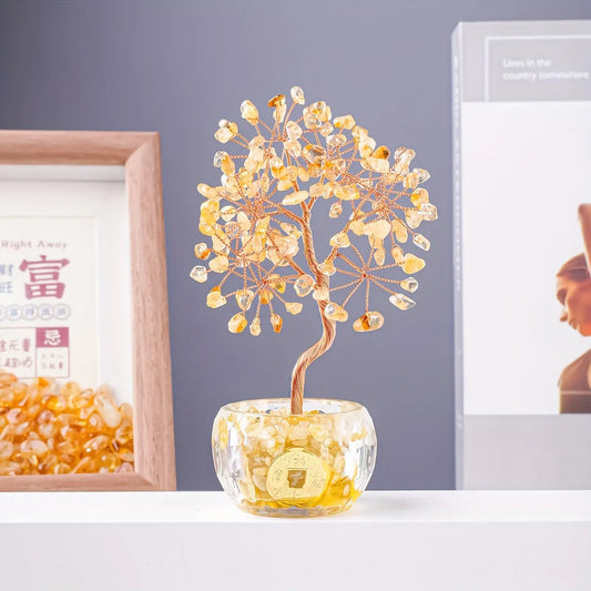 [Handcrafted Crystal Fortune Tree] Handcrafted Runyangshi 1p