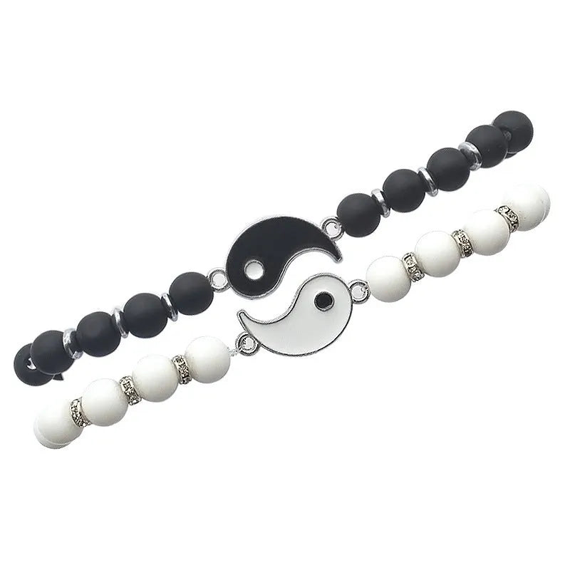 Yin Yang Bagua Bracelets – Natural Stone Set for Friends & Balance
