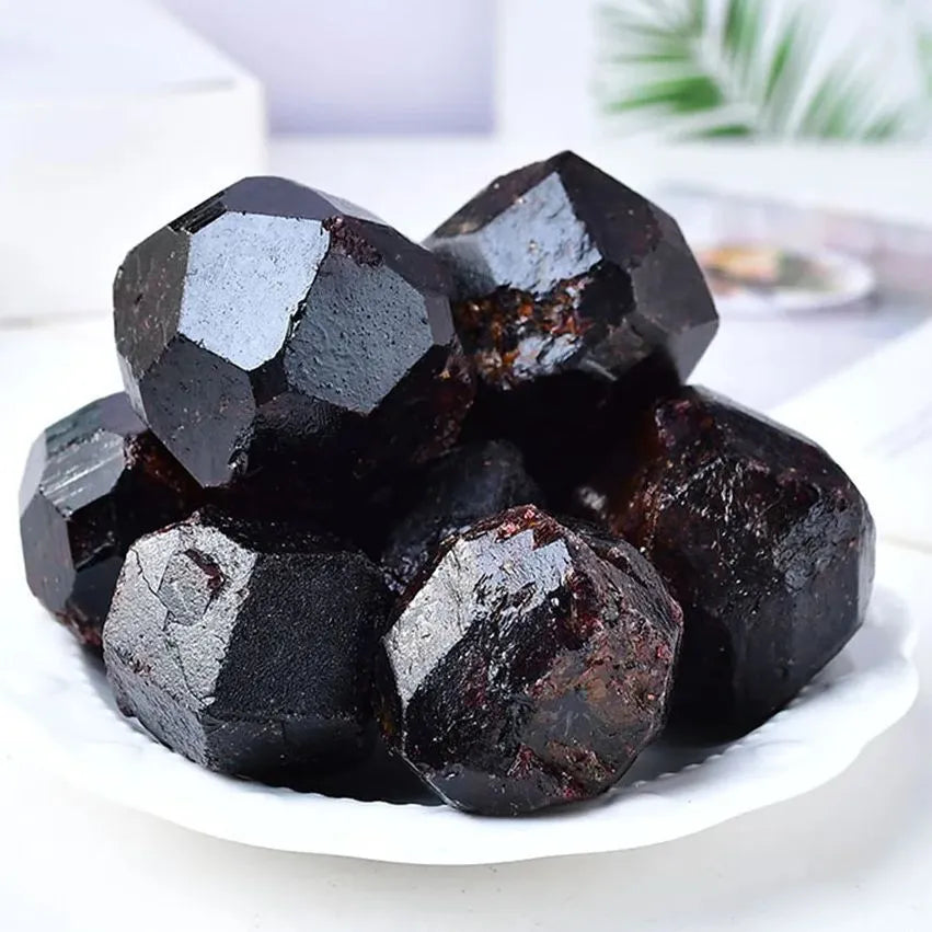 Authentic Red Garnet Crystal - Natural Rough Gemstone for Ho