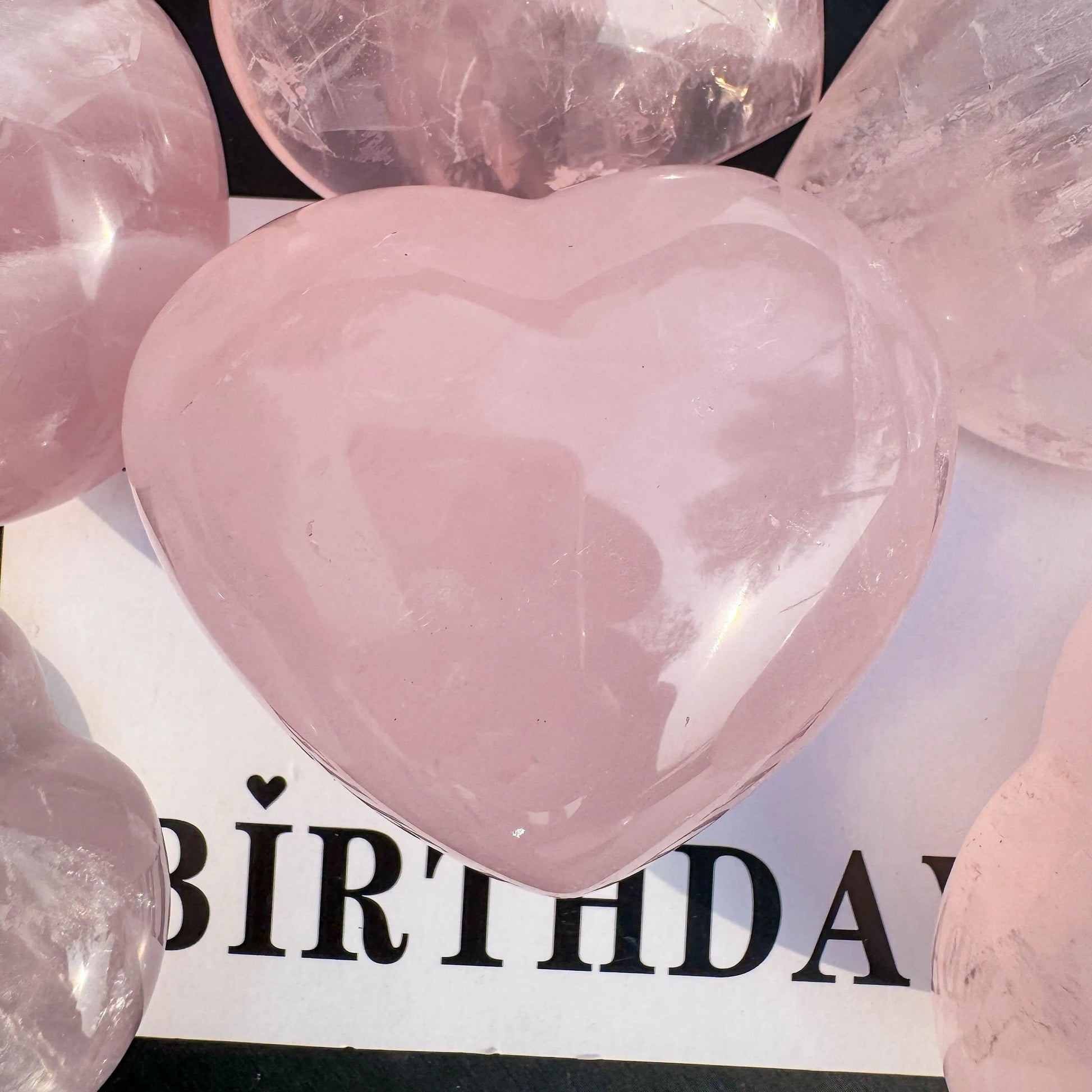 [1 Rose Quartz Crystal] 1 Rose Quartz Heart-Shaped Crystal O