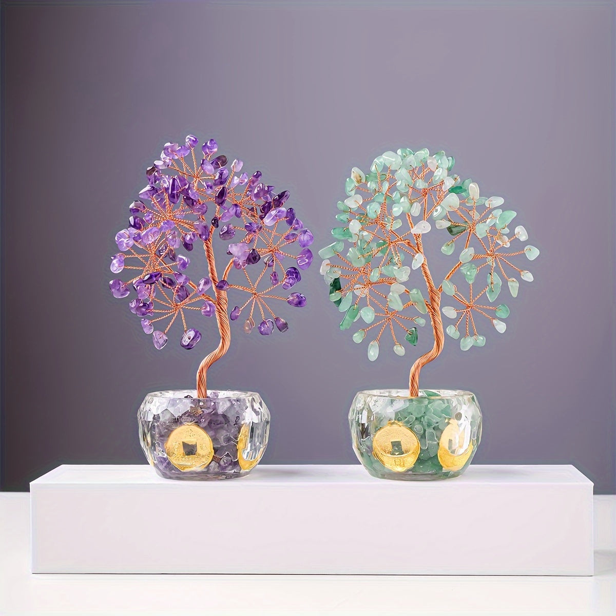 [Handcrafted Crystal Fortune Tree] Handcrafted Runyangshi 1p