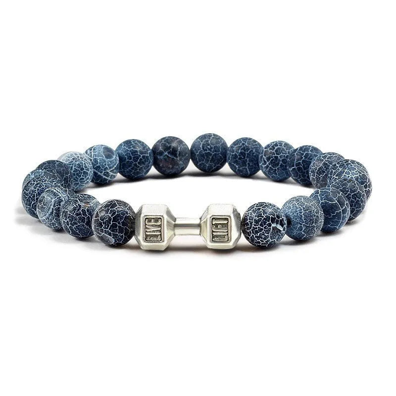 Clarity Stone Bracelet – Tranquil Blue Beads for Mindful Living