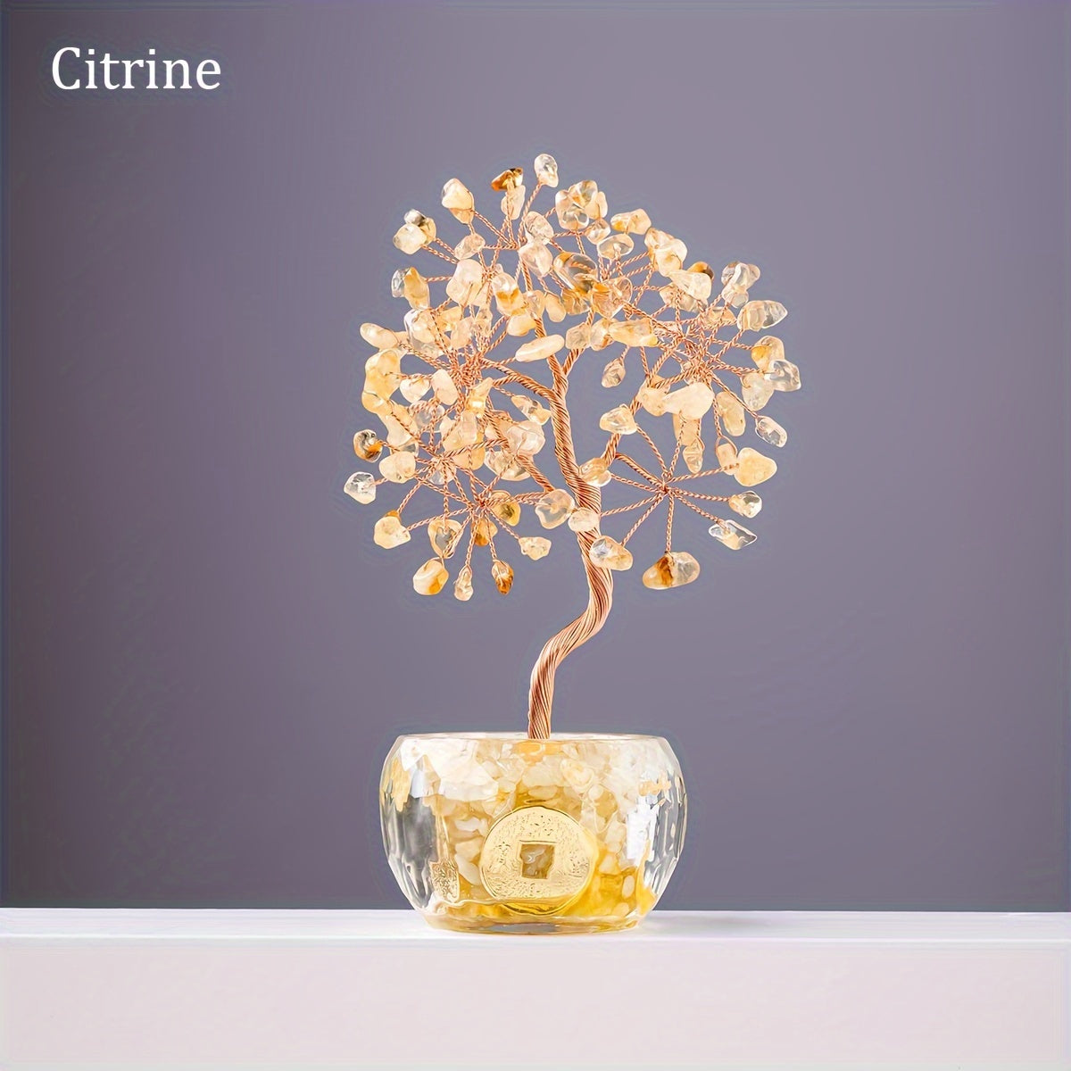 [Handcrafted Crystal Fortune Tree] Handcrafted Runyangshi 1p