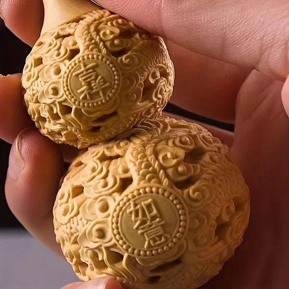 Feng Shui Wood Gourd – Wealth & Safety Charm for Home or Office