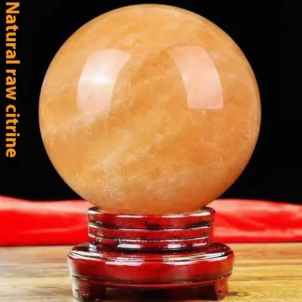 Natural Citrine Ball Ornaments Lucky Feng Shui