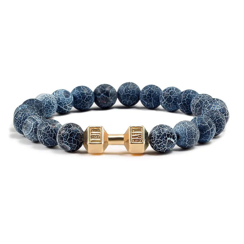 Clarity Stone Bracelet – Tranquil Blue Beads for Mindful Living