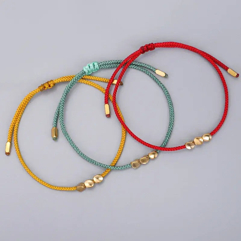 Feng Shui Lucky Bracelets Buddhism Red String Wax Thread wrist Bracelet Friendship Yoga Prayer Unique Gift Chinese Cheap Jewelry