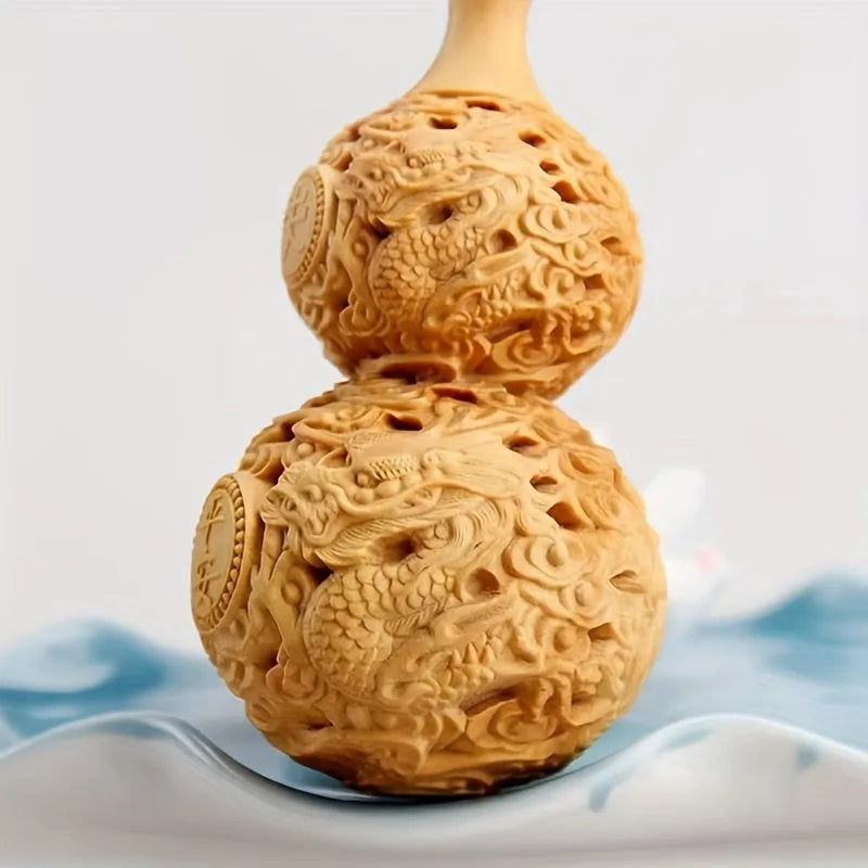 Feng Shui Wood Gourd – Wealth & Safety Charm for Home or Office