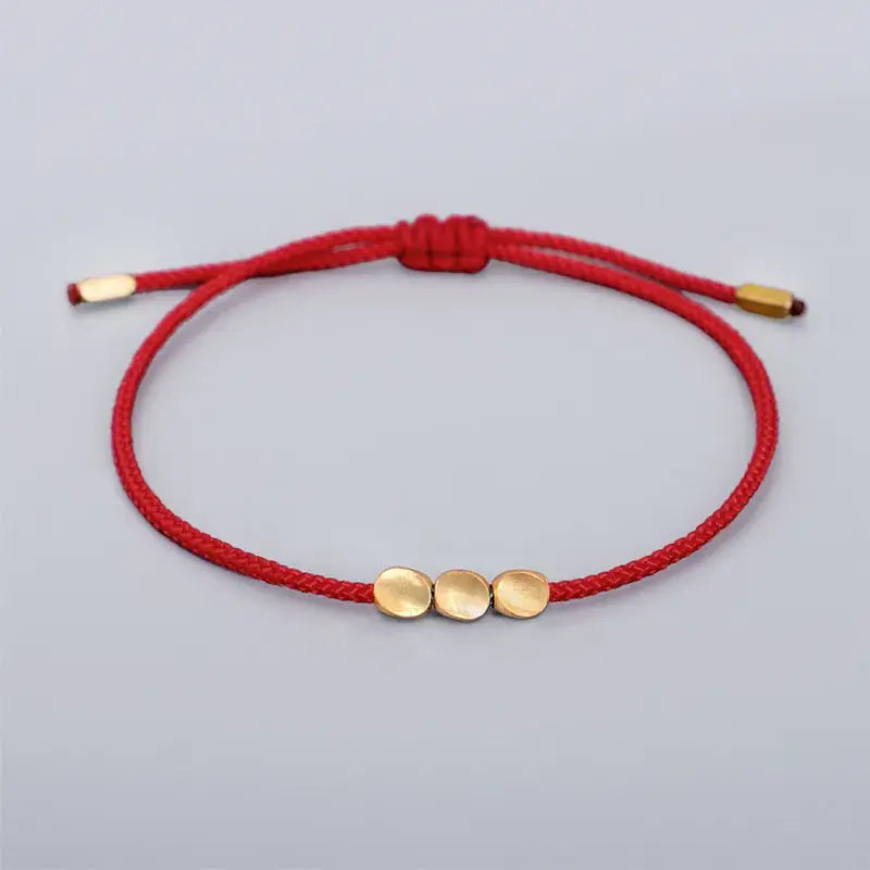 Feng Shui Lucky Bracelets Buddhism Red String Wax Thread wrist Bracelet Friendship Yoga Prayer Unique Gift Chinese Cheap Jewelry