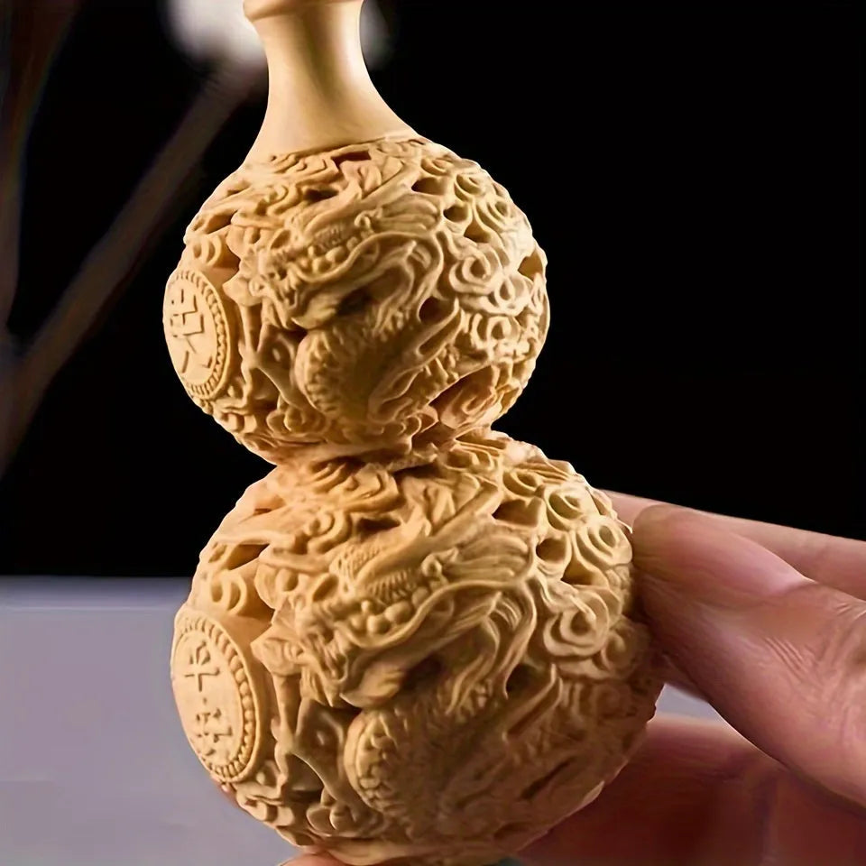 Feng Shui Wood Gourd – Wealth & Safety Charm for Home or Office