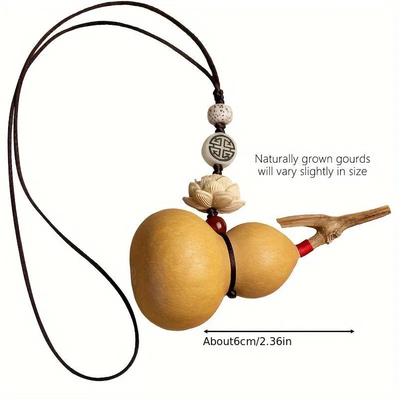 Natural Gourd Pendant – Good Luck Feng Shui Mascot & Gift