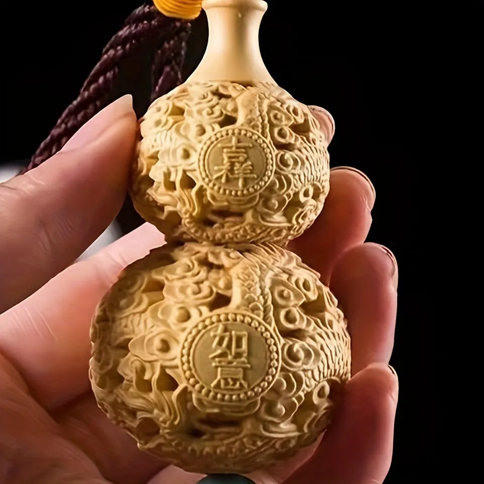 Feng Shui Wood Gourd – Wealth & Safety Charm for Home or Office