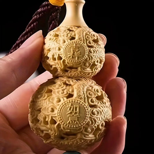 Feng Shui Wood Gourd – Wealth & Safety Charm for Home or Office